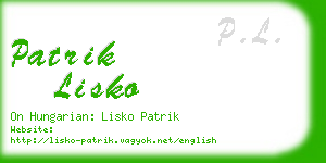 patrik lisko business card